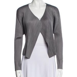 Authentic Pleats Please Issey Miyake Cardigan Jacket Cape Short crop